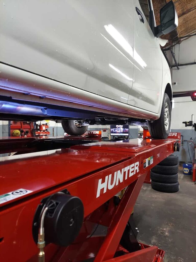 Hunter Vehicle Alignment Machine, Creech Import, Raleigh, NC